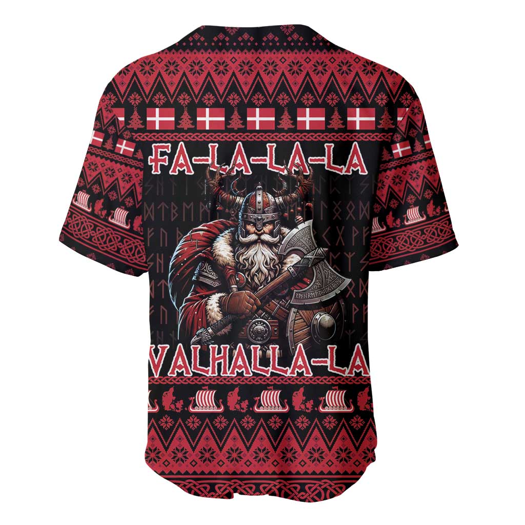 Denmark Santa Viking Christmas Baseball Jersey Julemanden Goes Viking - Wonder Print Shop