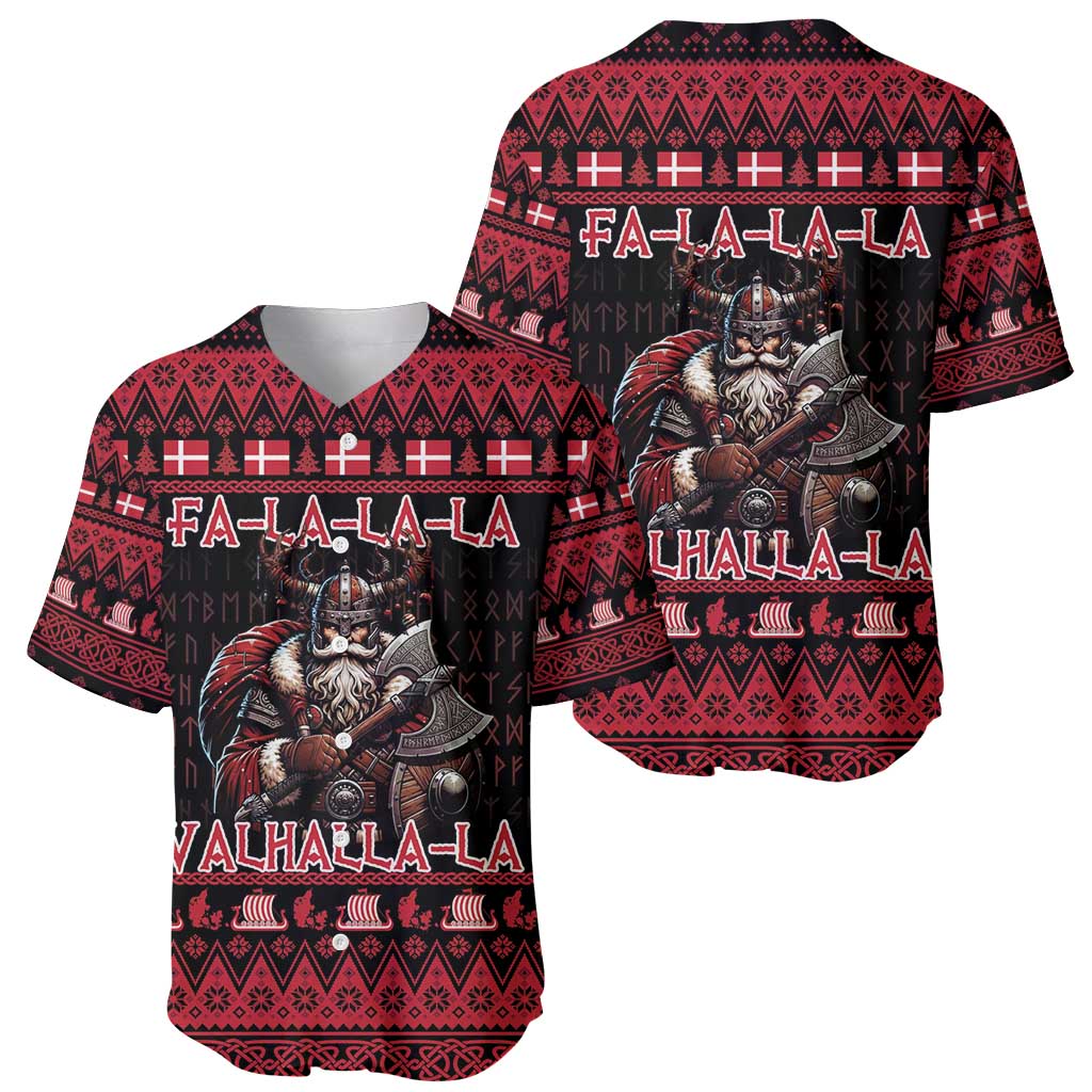 Denmark Santa Viking Christmas Baseball Jersey Julemanden Goes Viking - Wonder Print Shop