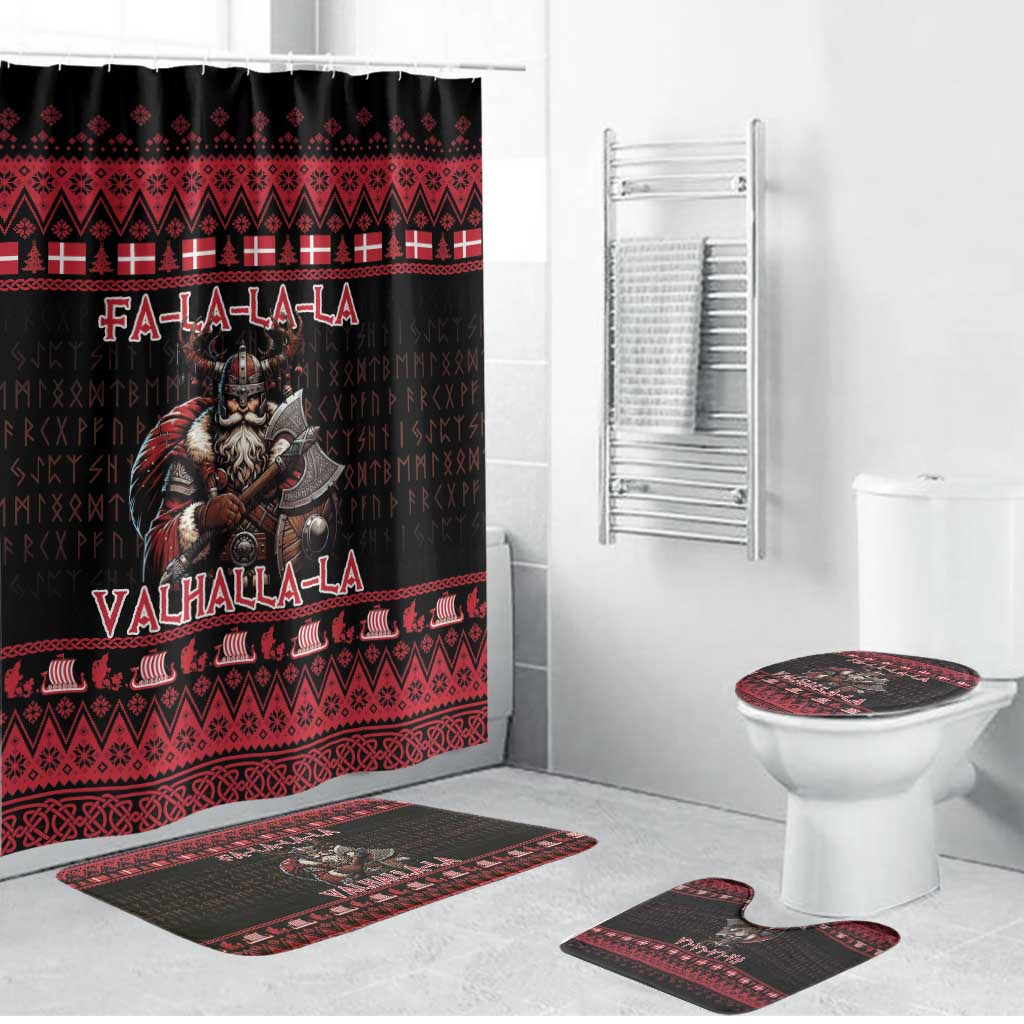 Denmark Santa Viking Christmas Bathroom Set Julemanden Goes Viking - Wonder Print Shop