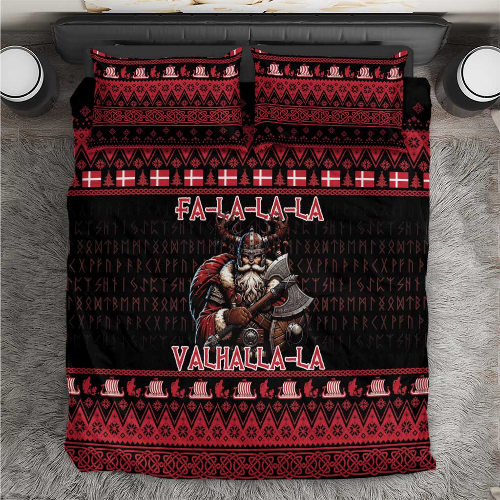 Denmark Santa Viking Christmas Bedding Set Julemanden Goes Viking - Wonder Print Shop