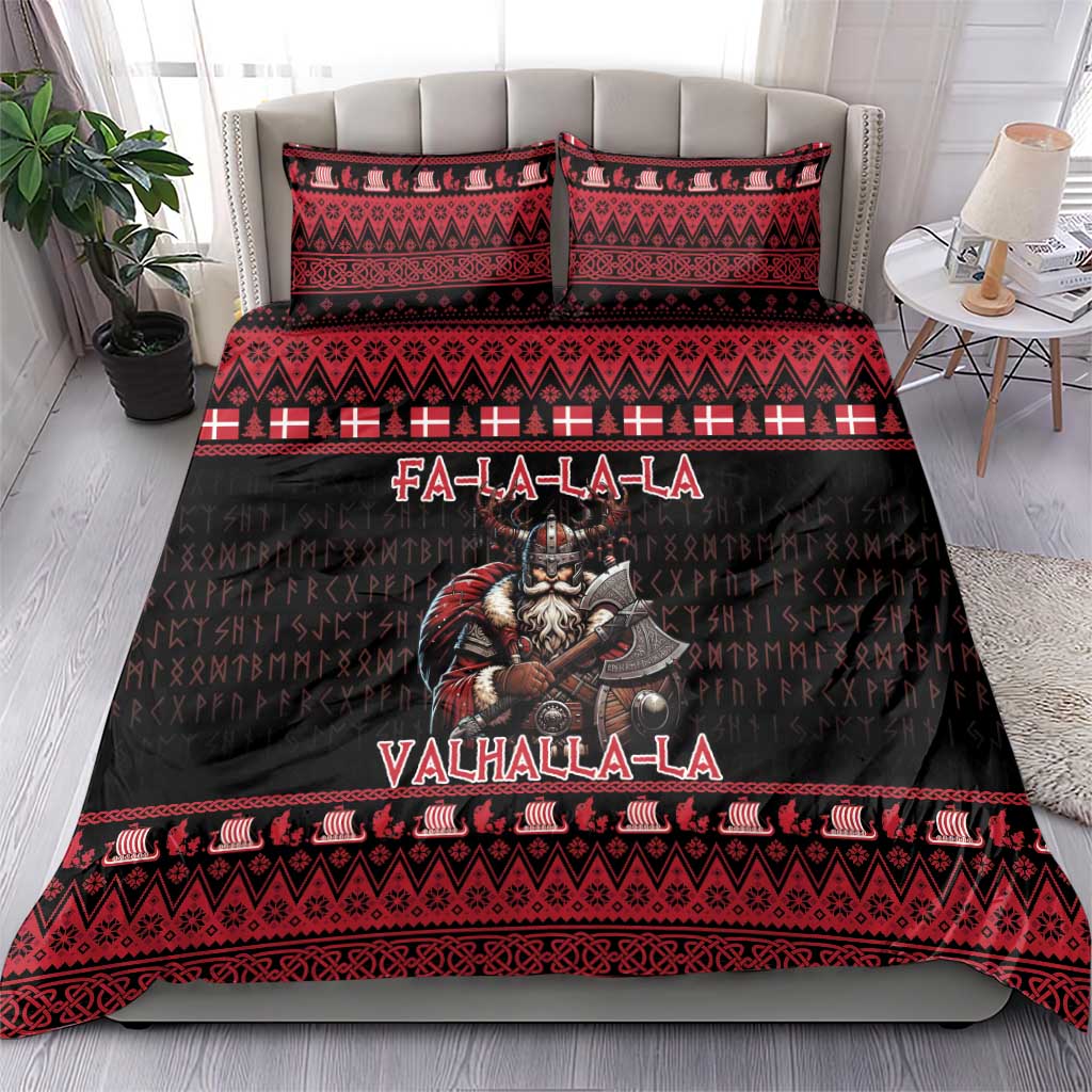 Denmark Santa Viking Christmas Bedding Set Julemanden Goes Viking - Wonder Print Shop