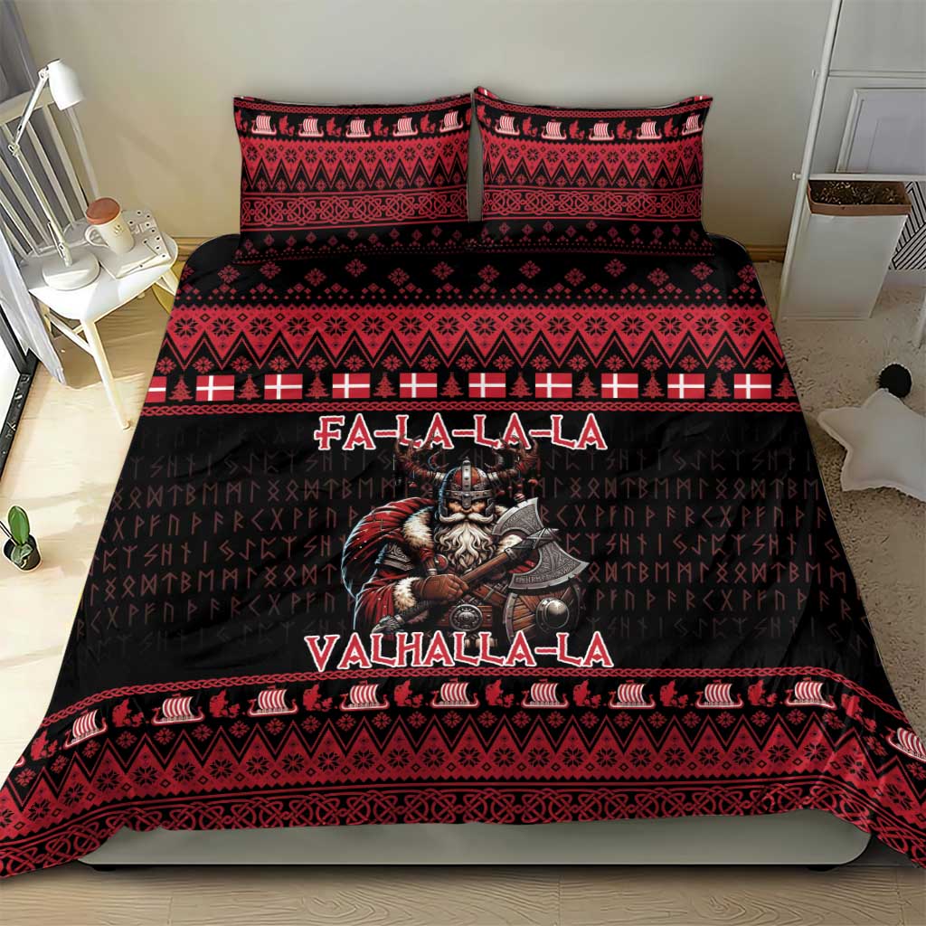Denmark Santa Viking Christmas Bedding Set Julemanden Goes Viking - Wonder Print Shop
