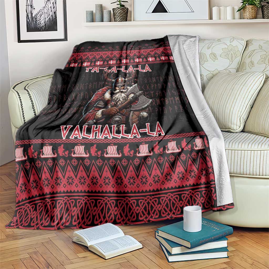 Denmark Santa Viking Christmas Blanket Julemanden Goes Viking - Wonder Print Shop