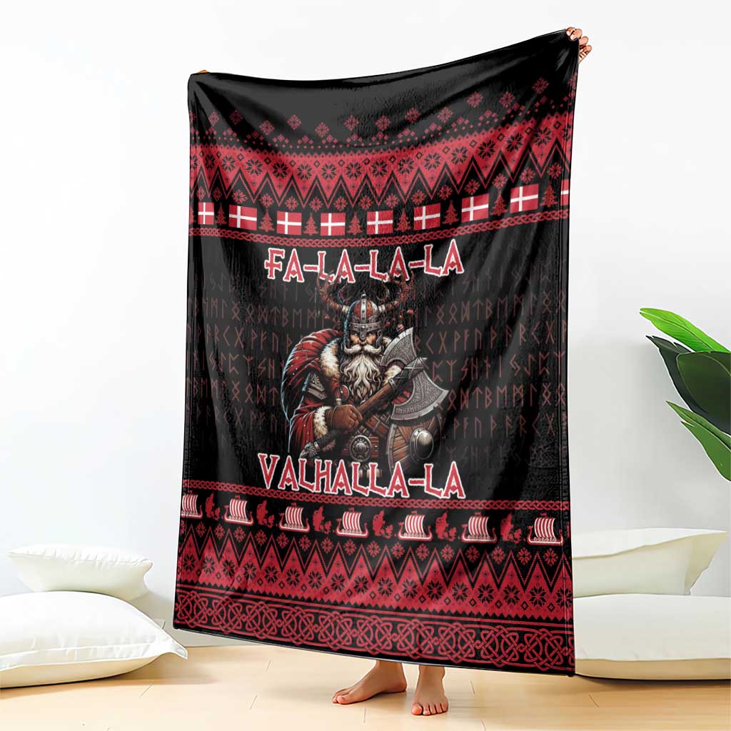 Denmark Santa Viking Christmas Blanket Julemanden Goes Viking - Wonder Print Shop