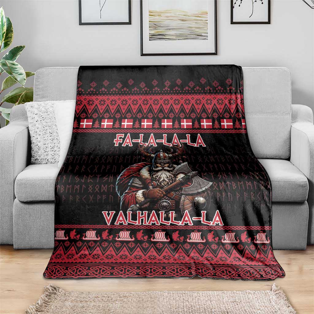 Denmark Santa Viking Christmas Blanket Julemanden Goes Viking - Wonder Print Shop