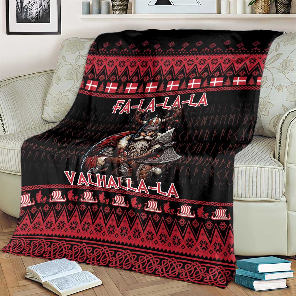 Denmark Santa Viking Christmas Blanket Julemanden Goes Viking - Wonder Print Shop