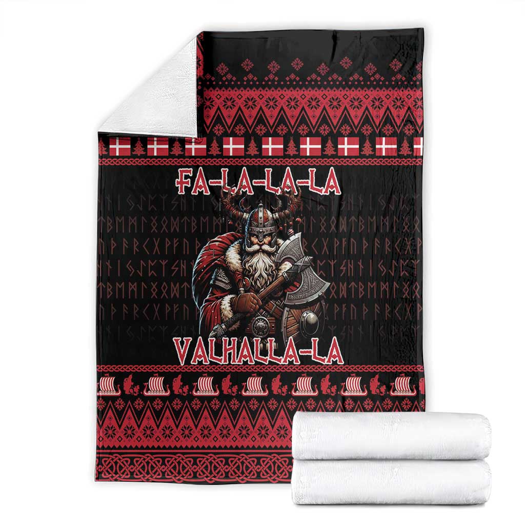 Denmark Santa Viking Christmas Blanket Julemanden Goes Viking - Wonder Print Shop