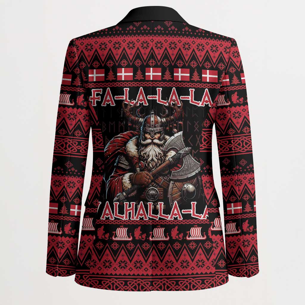 Denmark Santa Viking Christmas Blazer Julemanden Goes Viking - Wonder Print Shop