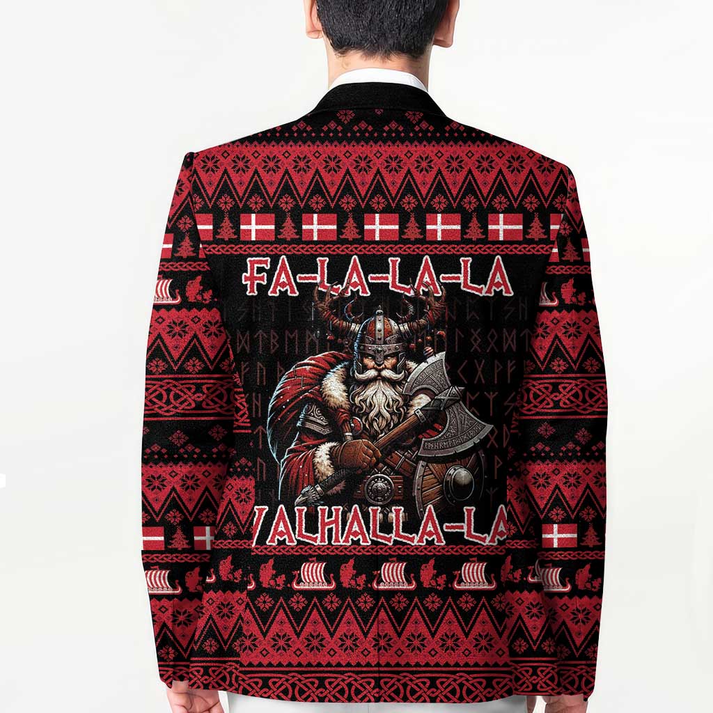Denmark Santa Viking Christmas Blazer Julemanden Goes Viking - Wonder Print Shop