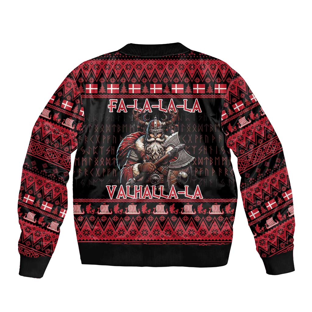 Denmark Santa Viking Christmas Bomber Jacket Julemanden Goes Viking - Wonder Print Shop