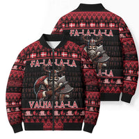Denmark Santa Viking Christmas Bomber Puffer Jacket Julemanden Goes Viking - Wonder Print Shop