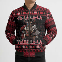 Denmark Santa Viking Christmas Bomber Puffer Jacket Julemanden Goes Viking - Wonder Print Shop