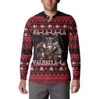 Denmark Santa Viking Christmas Button Sweatshirt Julemanden Goes Viking - Wonder Print Shop