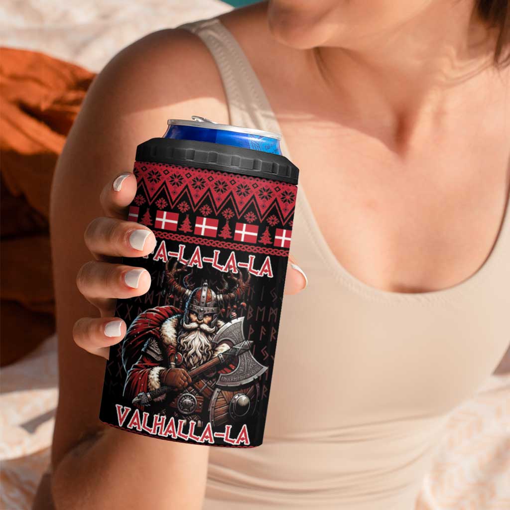 Denmark Santa Viking Christmas 4 in 1 Can Cooler Tumbler Julemanden Goes Viking - Wonder Print Shop