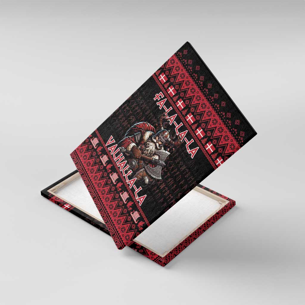 Denmark Santa Viking Christmas Canvas Wall Art Julemanden Goes Viking - Wonder Print Shop