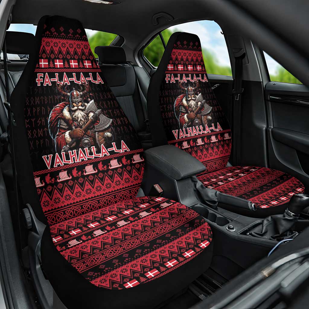Denmark Santa Viking Christmas Car Seat Cover Julemanden Goes Viking - Wonder Print Shop
