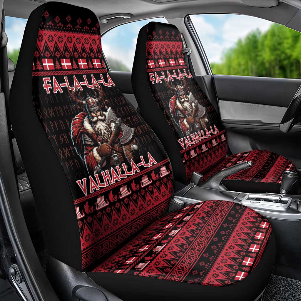 Denmark Santa Viking Christmas Car Seat Cover Julemanden Goes Viking - Wonder Print Shop