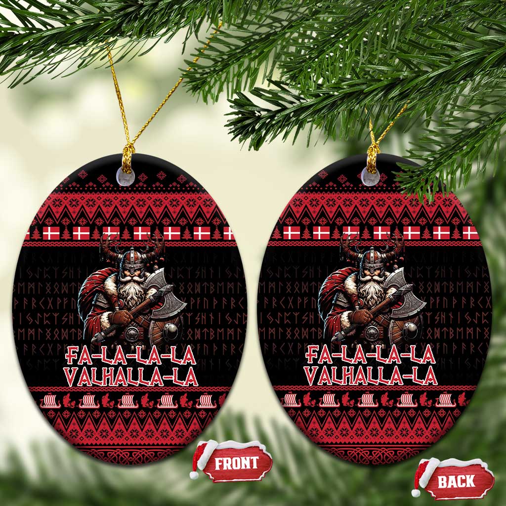 Denmark Santa Viking Christmas Ceramic Ornament Julemanden Goes Viking - Wonder Print Shop