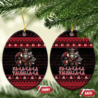 Denmark Santa Viking Christmas Ceramic Ornament Julemanden Goes Viking - Wonder Print Shop