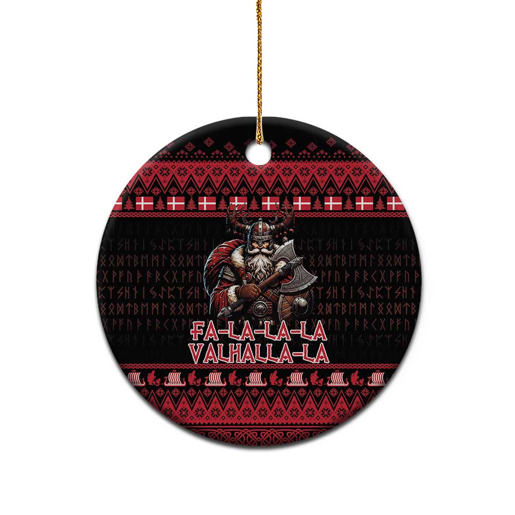 Denmark Santa Viking Christmas Ceramic Ornament Julemanden Goes Viking - Wonder Print Shop