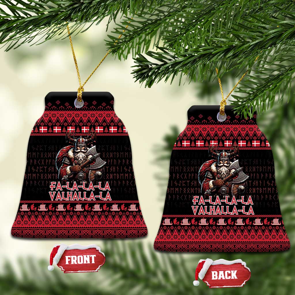 Denmark Santa Viking Christmas Ceramic Ornament Julemanden Goes Viking - Wonder Print Shop