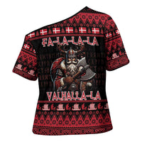 Denmark Santa Viking Christmas Cross Shoulder Shirt Julemanden Goes Viking - Wonder Print Shop