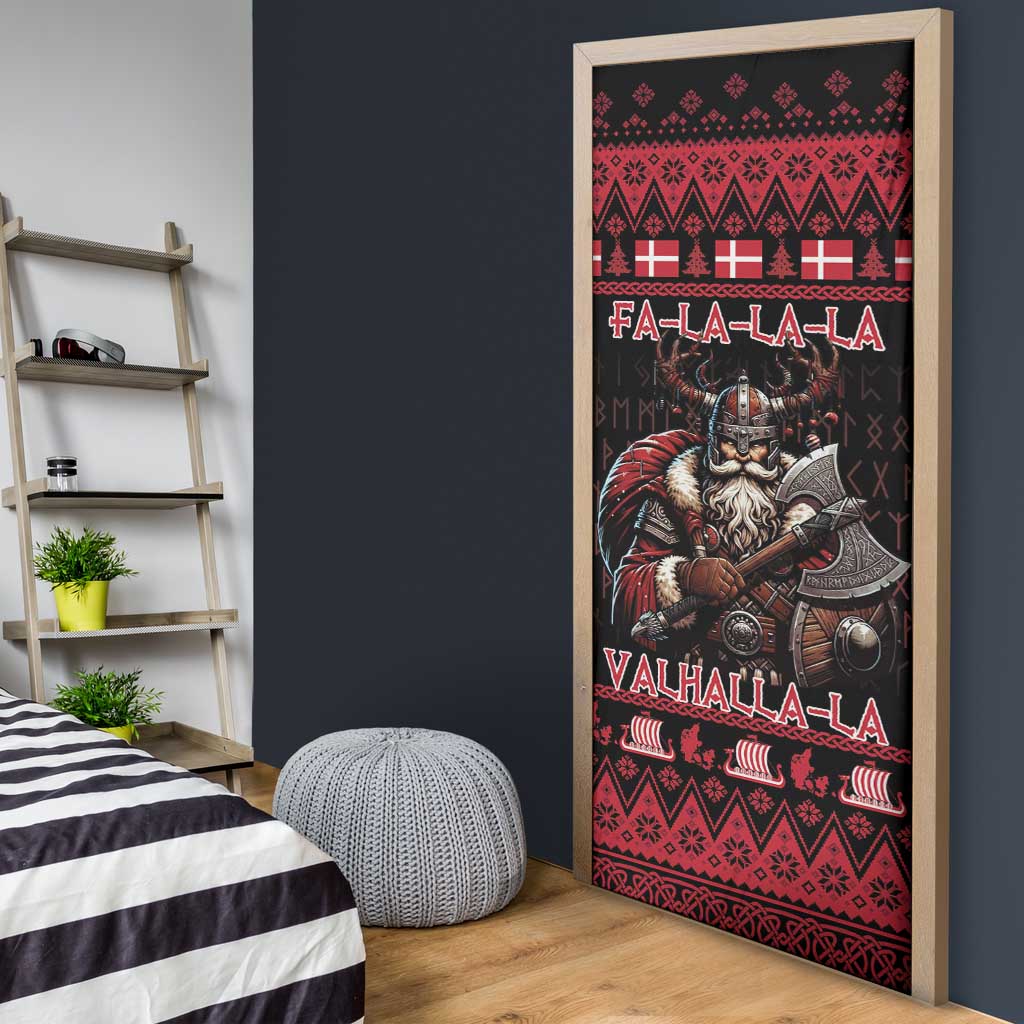 Denmark Santa Viking Christmas Door Cover Julemanden Goes Viking - Wonder Print Shop