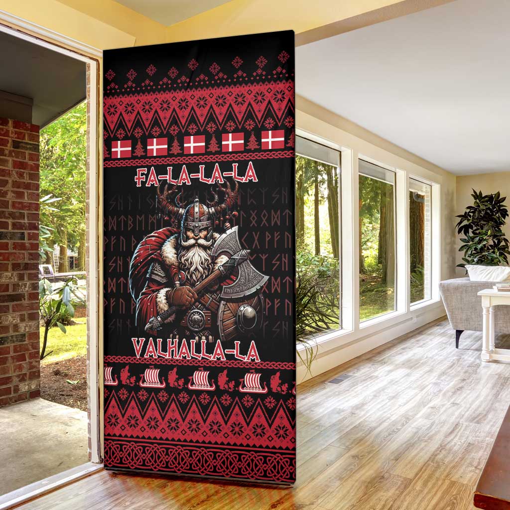 Denmark Santa Viking Christmas Door Cover Julemanden Goes Viking - Wonder Print Shop
