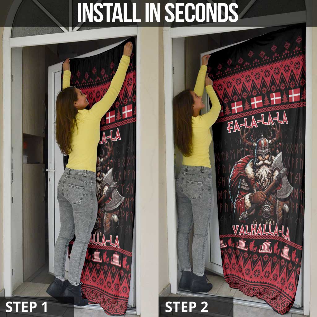 Denmark Santa Viking Christmas Door Cover Julemanden Goes Viking - Wonder Print Shop