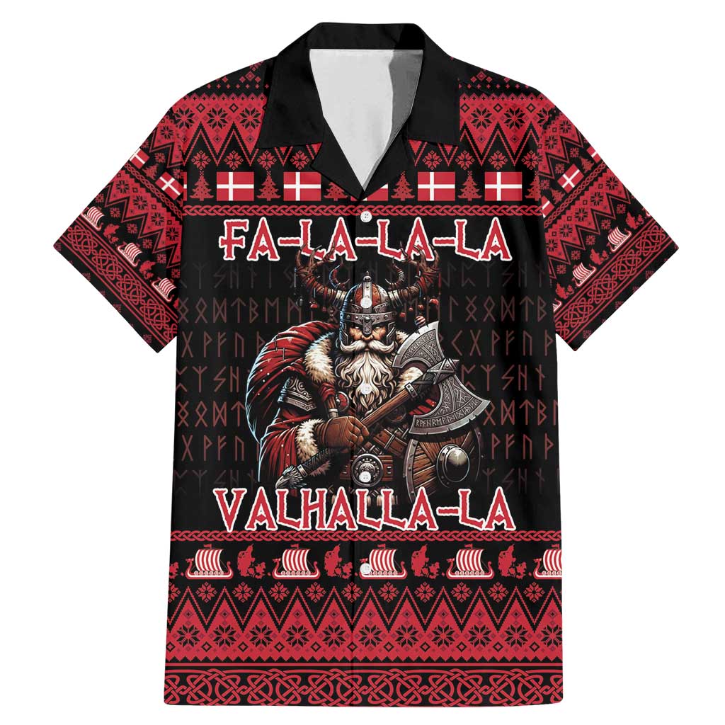 Denmark Santa Viking Christmas Family Matching Mermaid Dress and Hawaiian Shirt Julemanden Goes Viking - Wonder Print Shop