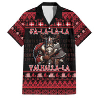 Denmark Santa Viking Christmas Family Matching Off The Shoulder Long Sleeve Dress and Hawaiian Shirt Julemanden Goes Viking - Wonder Print Shop