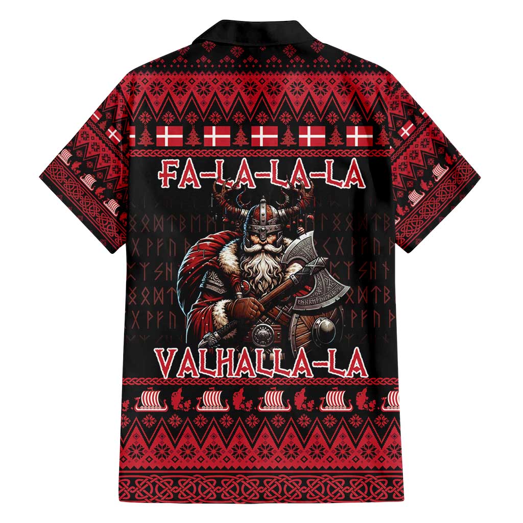 Denmark Santa Viking Christmas Family Matching Off Shoulder Maxi Dress and Hawaiian Shirt Julemanden Goes Viking - Wonder Print Shop
