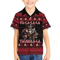 Denmark Santa Viking Christmas Family Matching Off Shoulder Maxi Dress and Hawaiian Shirt Julemanden Goes Viking - Wonder Print Shop