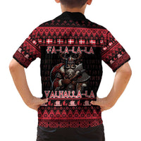 Denmark Santa Viking Christmas Family Matching Off Shoulder Short Dress and Hawaiian Shirt Julemanden Goes Viking - Wonder Print Shop