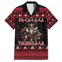 Denmark Santa Viking Christmas Family Matching Short Sleeve Bodycon Dress and Hawaiian Shirt Julemanden Goes Viking - Wonder Print Shop