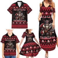Denmark Santa Viking Christmas Family Matching Summer Maxi Dress and Hawaiian Shirt Julemanden Goes Viking - Wonder Print Shop