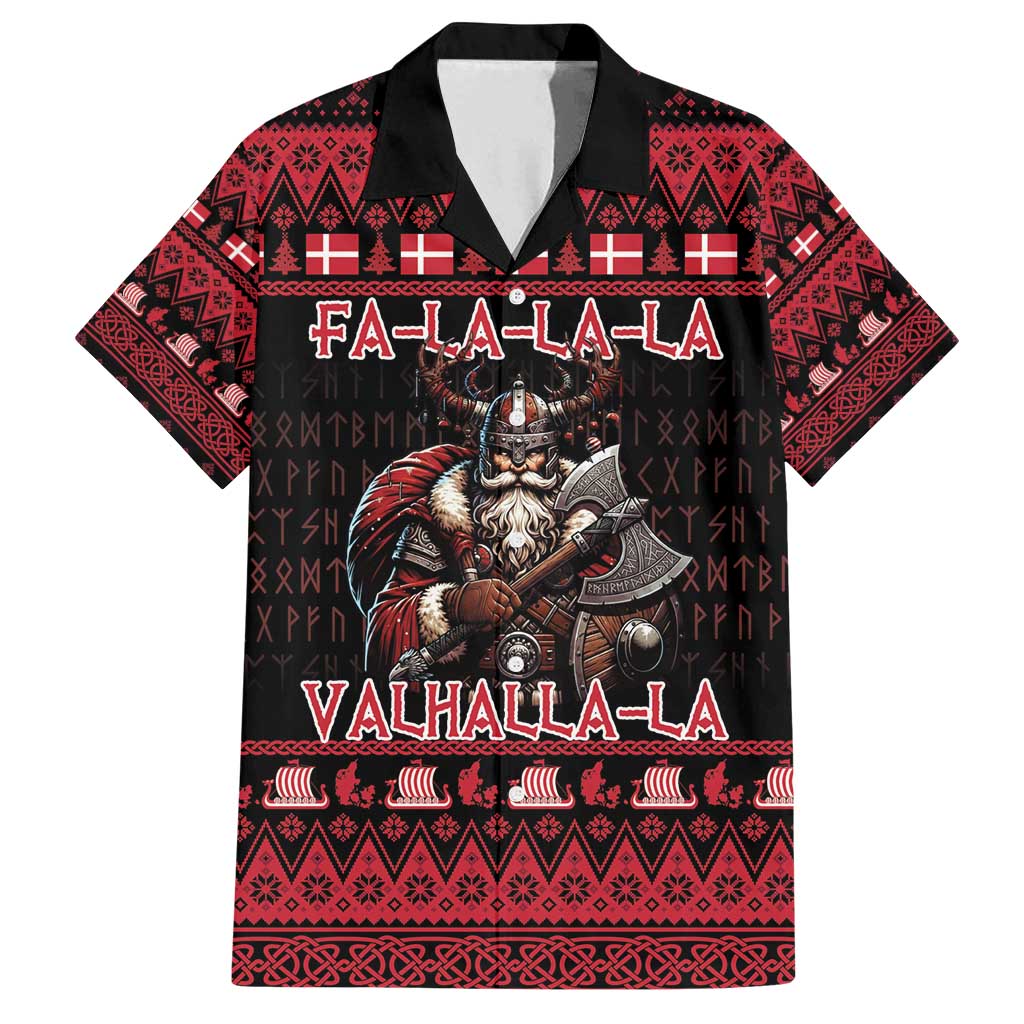 Denmark Santa Viking Christmas Family Matching Summer Maxi Dress and Hawaiian Shirt Julemanden Goes Viking - Wonder Print Shop