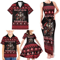 Denmark Santa Viking Christmas Family Matching Tank Maxi Dress and Hawaiian Shirt Julemanden Goes Viking - Wonder Print Shop