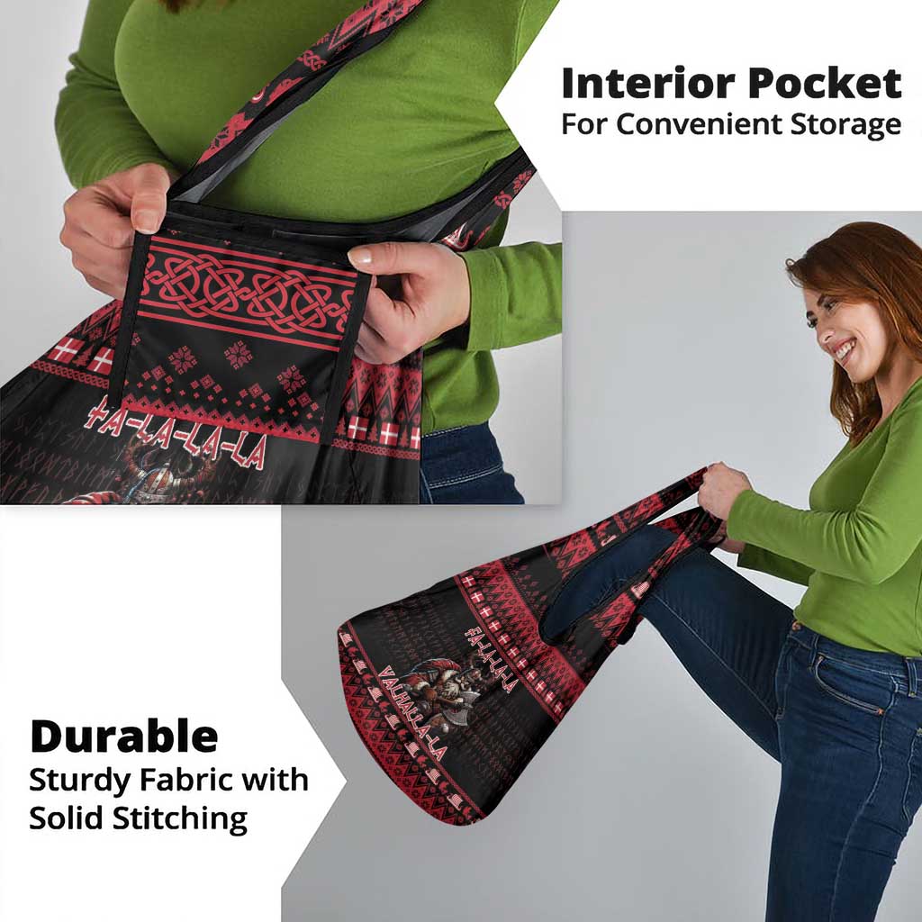 Denmark Santa Viking Christmas Grocery Bag Julemanden Goes Viking - Wonder Print Shop