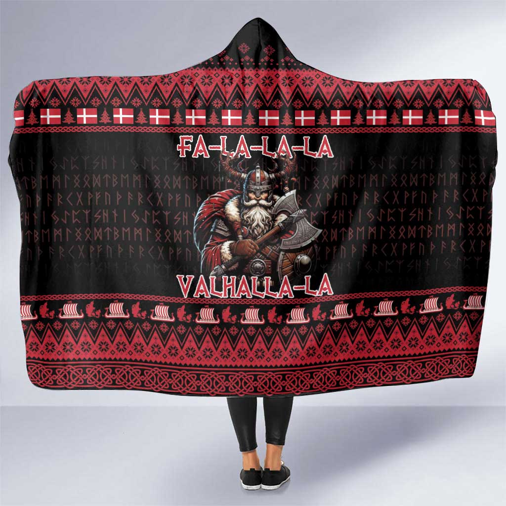 Denmark Santa Viking Christmas Hooded Blanket Julemanden Goes Viking - Wonder Print Shop