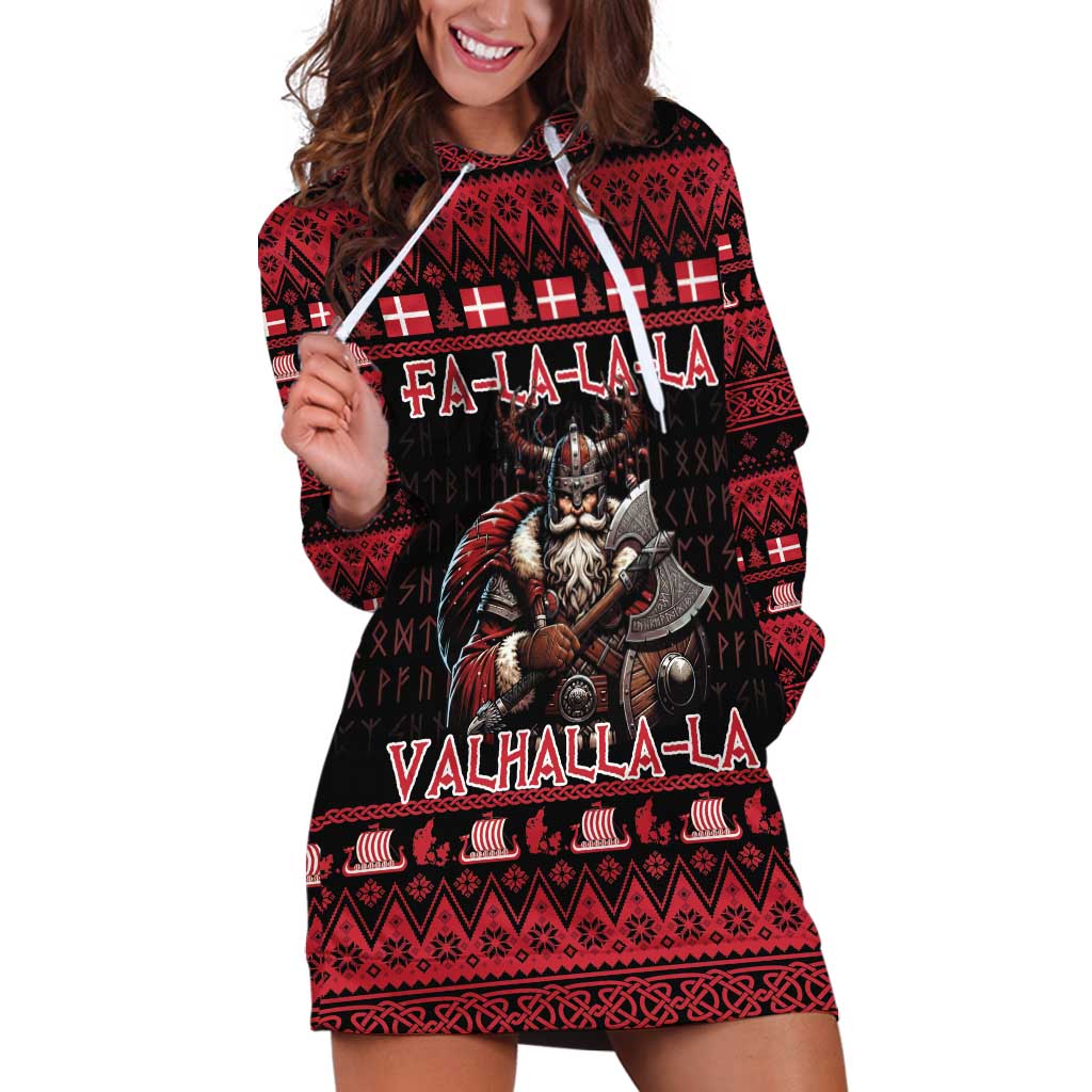 Denmark Santa Viking Christmas Hoodie Dress Julemanden Goes Viking - Wonder Print Shop