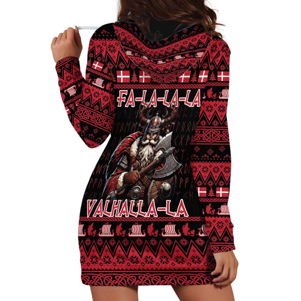 Denmark Santa Viking Christmas Hoodie Dress Julemanden Goes Viking - Wonder Print Shop