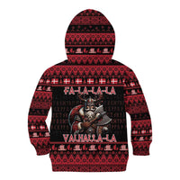 Denmark Santa Viking Christmas Kid Hoodie Julemanden Goes Viking - Wonder Print Shop