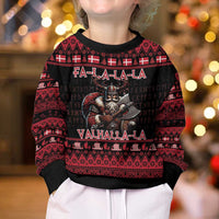 Denmark Santa Viking Christmas Kid Ugly Christmas Sweater Julemanden Goes Viking - Wonder Print Shop