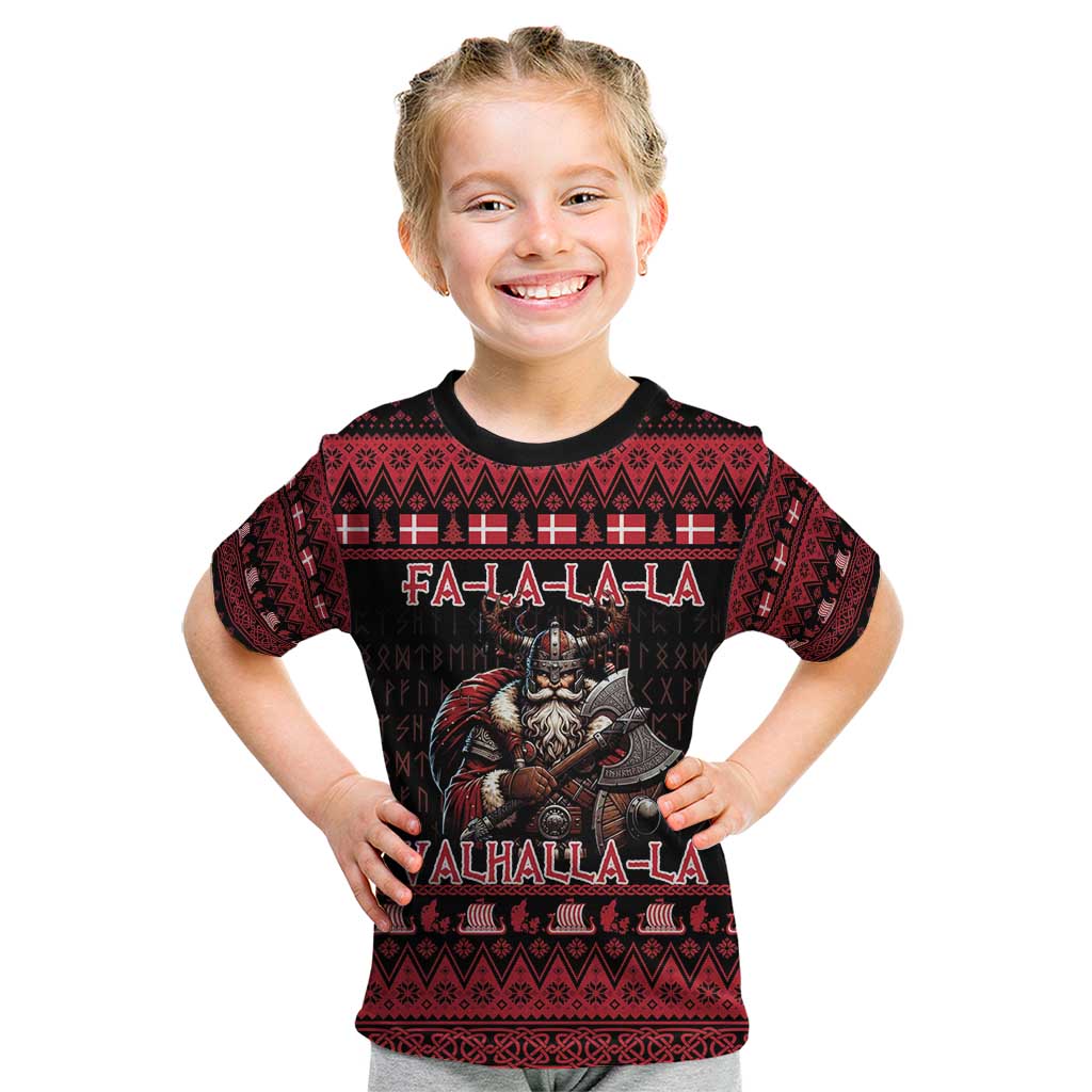Denmark Santa Viking Christmas Kid T Shirt Julemanden Goes Viking - Wonder Print Shop