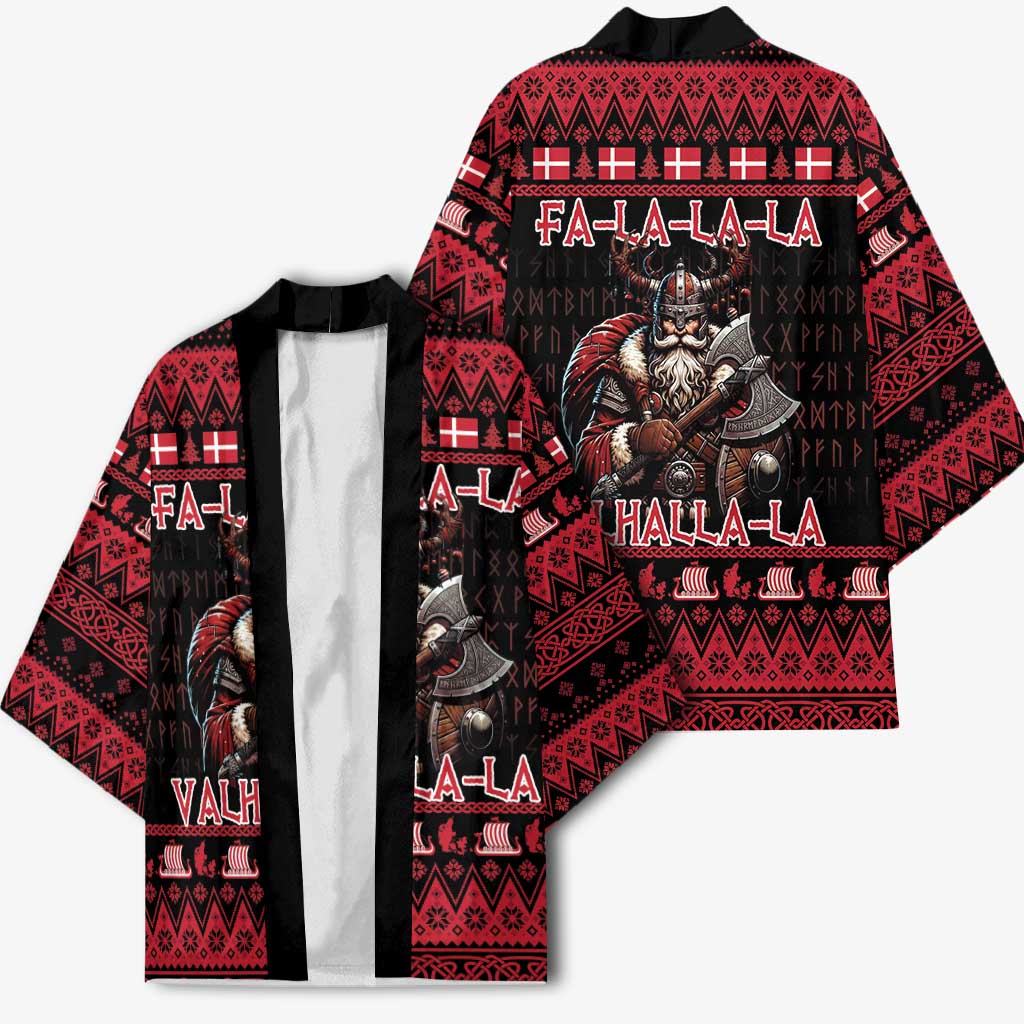 Denmark Santa Viking Christmas Kimono Julemanden Goes Viking - Wonder Print Shop