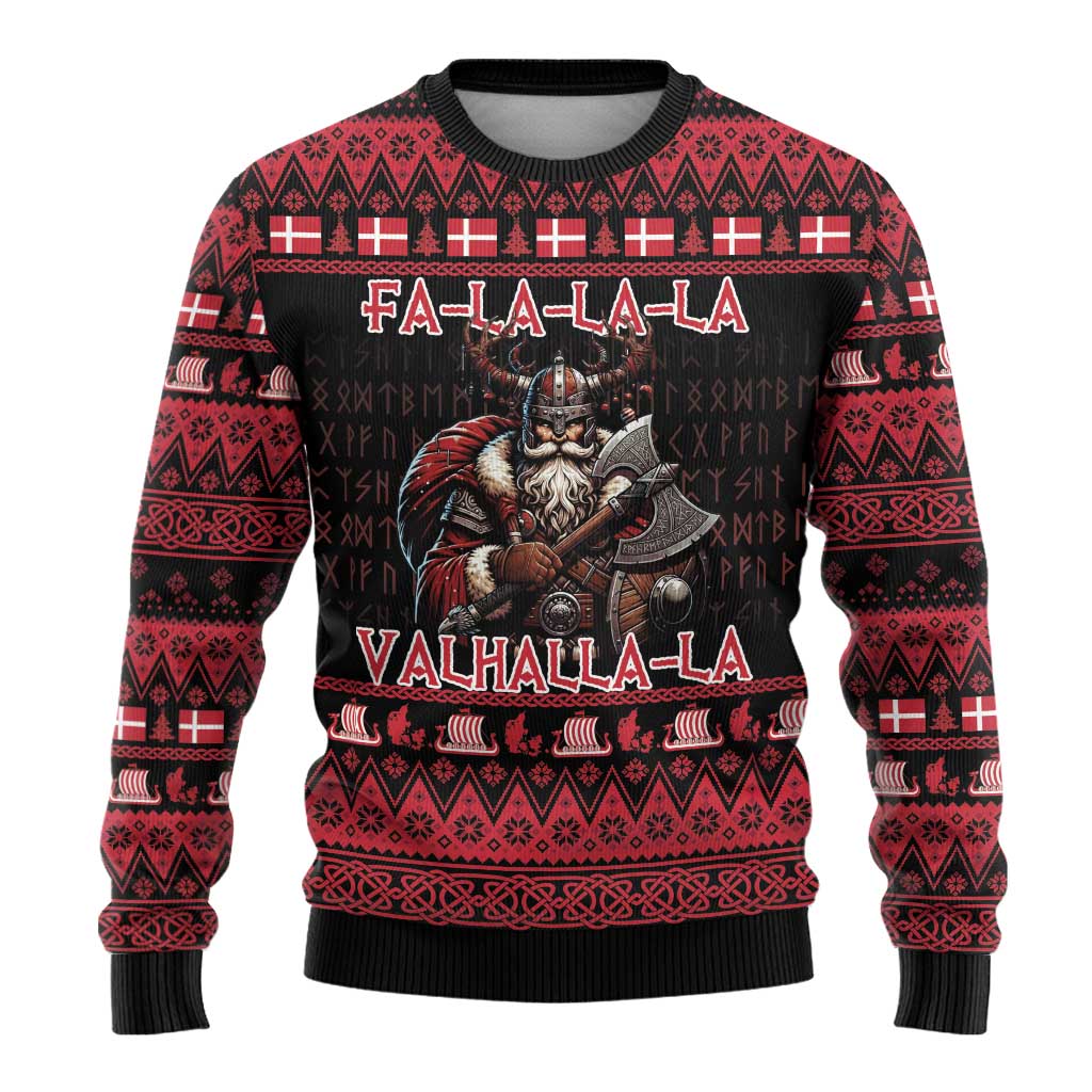 Denmark Santa Viking Christmas Ugly Christmas Sweater Julemanden Goes Viking - Wonder Print Shop