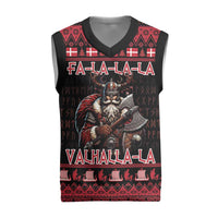 Denmark Santa Viking Christmas Knitted V-Neck Vest Julemanden Goes Viking - Wonder Print Shop