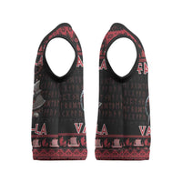 Denmark Santa Viking Christmas Knitted V-Neck Vest Julemanden Goes Viking - Wonder Print Shop