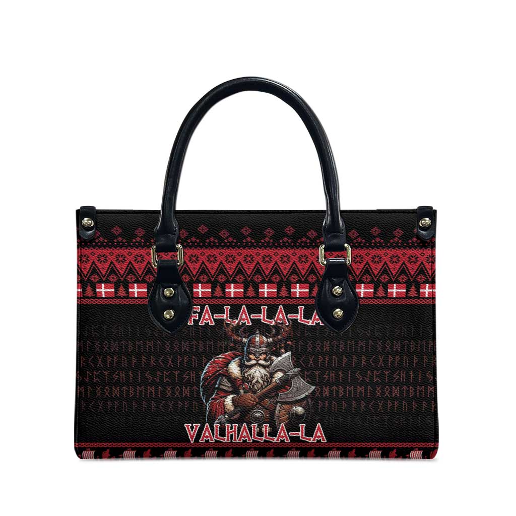 Denmark Santa Viking Christmas Leather Bag Julemanden Goes Viking - Wonder Print Shop